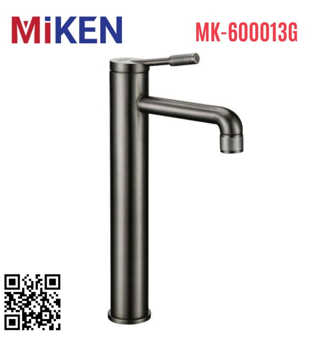 Vòi Chậu Lavabo Nóng Lạnh Màu Đen Thân Cao Miken MK-600013G