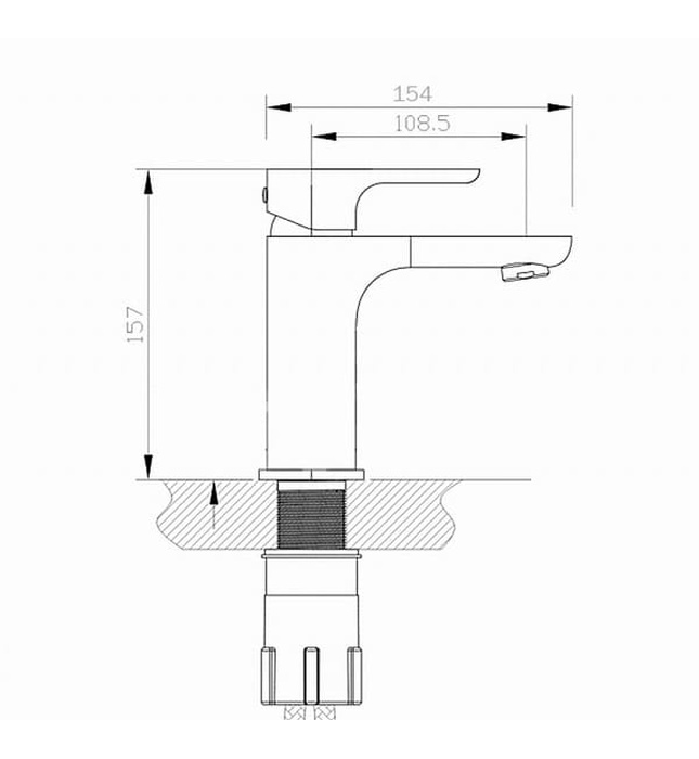 Vòi Chậu Lavabo Nóng Lạnh Màu Đen Miken MK-8021B-1