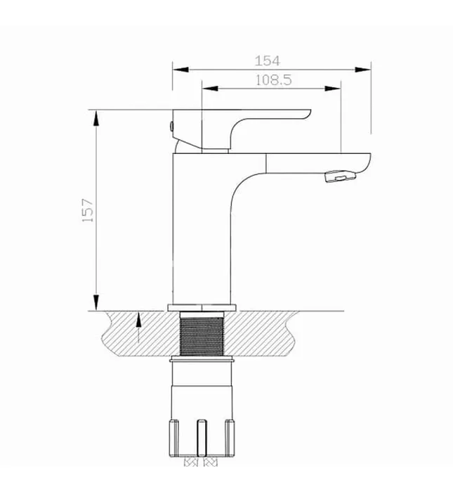 Vòi Lavabo Nóng Lạnh Miken MK-8021B-1
