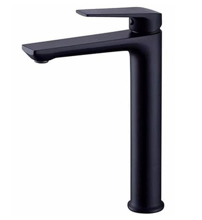 Vòi Chậu Lavabo Nóng Lạnh Màu Đen Thân Cao Miken MK-8023B