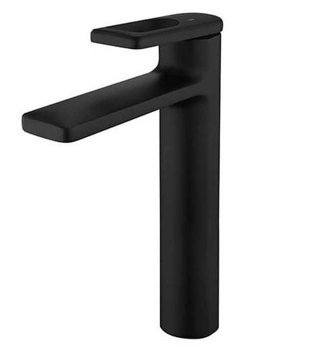 Vòi Chậu Lavabo Nóng Lạnh Màu Đen Thân Cao Miken MK-8031B