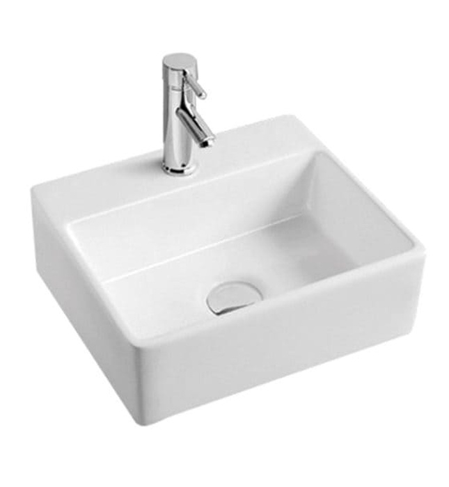 Chậu rửa lavabo đặt bàn màu trắng Miken MKC-2073W