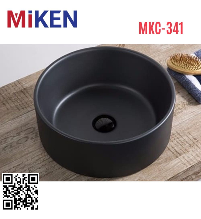 Chậu rửa lavabo đặt bàn Màu đen Miken MKC-341