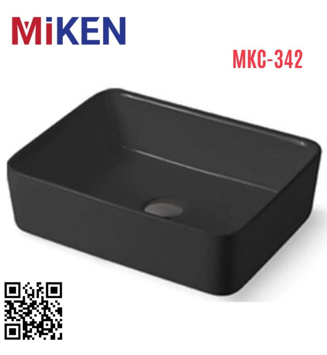 Chậu rửa lavabo đặt bàn Màu đen Miken MKC-342