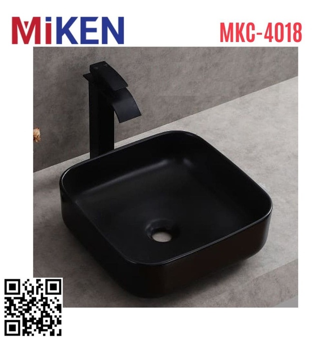 Chậu rửa lavabo đặt bàn Màu đen Miken MKC-4018