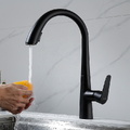 Vòi chậu rửa bát nóng lạnh màu đen Miken MK-0578B
