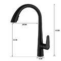 Vòi chậu rửa bát nóng lạnh màu đen Miken MK-0578B