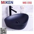 Chậu rửa lavabo đặt bàn màu đen Miken MKC-2203