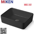 Chậu rửa lavabo đặt bàn Màu đen Miken MKC-342