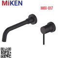 Vòi Chậu Lavabo Âm Tường Màu Đen Miken MKV-013