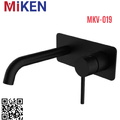 Vòi Chậu Lavabo Âm Tường Màu Đen Miken MKV-019
