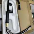 Vòi chậu rửa bát nóng lạnh dây rút màu đen Miken MK-1015B