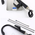 Vòi chậu rửa bát nóng lạnh màu đen Miken MK-0578B