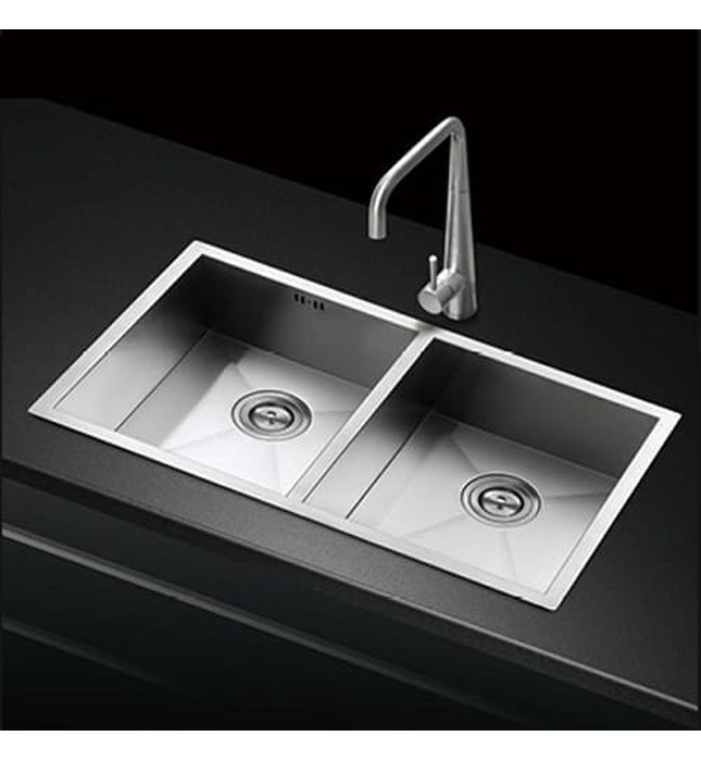 Chậu rửa bát 2 hố cân Handmade inox304 Miken MKRB-8345NC