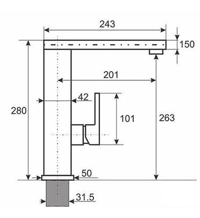 Vòi chậu rửa bát nóng lạnh Miken MK-2020