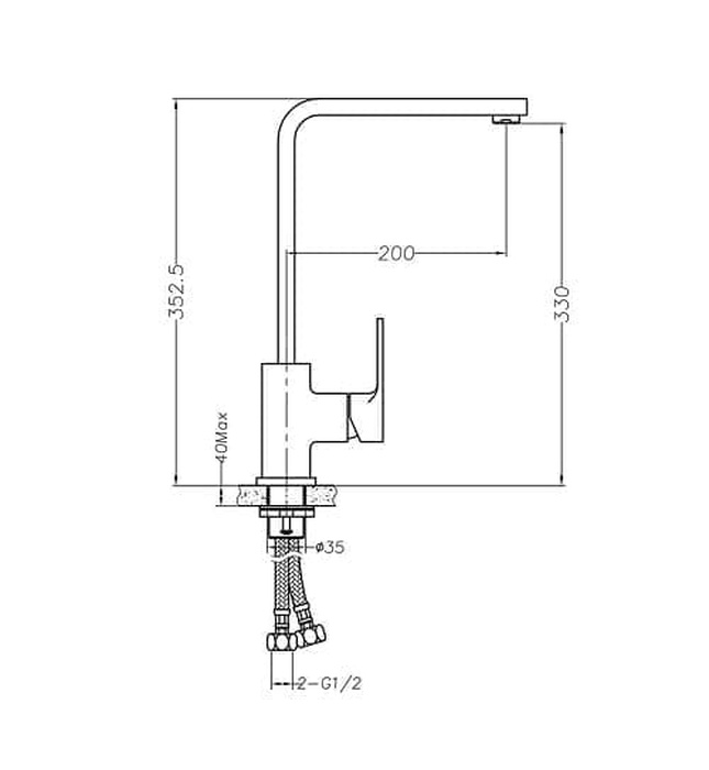 Vòi chậu rửa bát nóng lạnh kết hợp RO Miken MK-2027RO