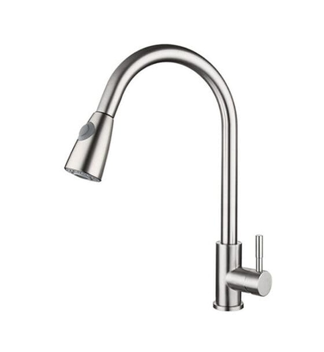 Vòi chậu rửa bát nóng lạnh dây rút Miken MK-2030