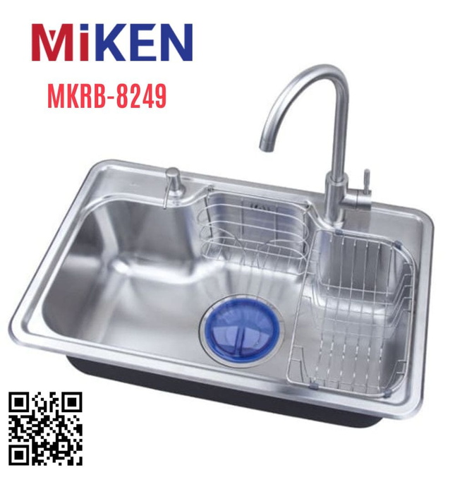 Chậu rửa bát 1 hố inox304 Miken MKRB-8249 