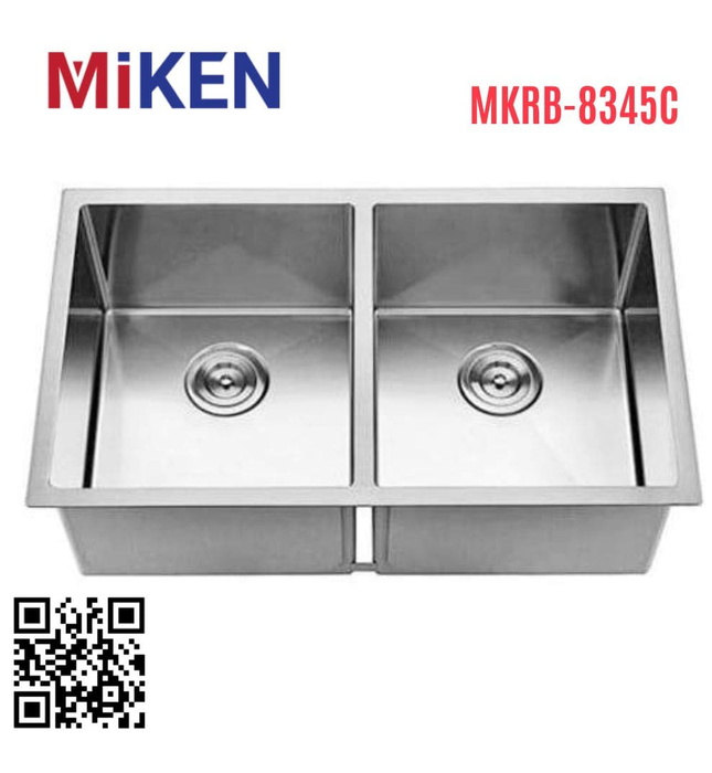 Chậu rửa bát 2 hố cân Handmade inox304 Miken MKRB-8345C
