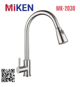 Vòi chậu rửa bát nóng lạnh dây rút Miken MK-2030