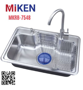 Chậu rửa bát 1 hố inox304 Miken MKRB-7548 