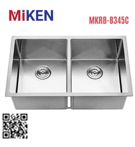 Chậu rửa bát 2 hố cân Handmade inox304 Miken MKRB-8345C