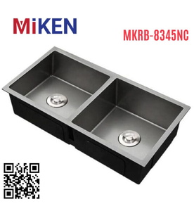 Chậu rửa bát 2 hố cân Handmade inox304 Miken MKRB-8345NC
