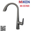 Vòi chậu rửa bát nóng lạnh màu ghi Miken MK-0578GR