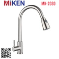 Vòi chậu rửa bát nóng lạnh dây rút Miken MK-2030