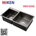 Chậu rửa bát 2 hố lệch Handmade inox304 Miken MKRB-8345NL
