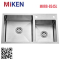 Chậu rửa bát 2 hố lệch Handmade inox304 Miken MKRB-8545L