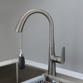 Vòi chậu rửa bát nóng lạnh màu ghi Miken MK-0578GR