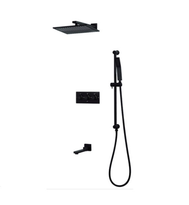 Sen tắm âm tường bát trần màu đen Miken HI05024I-1