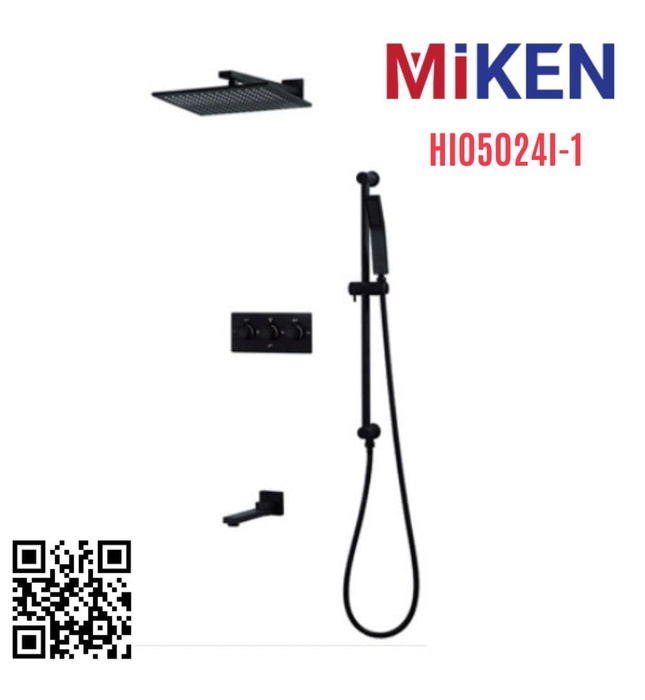 Sen tắm âm tường bát trần màu đen Miken HI05024I-1