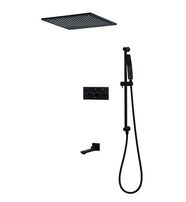 Sen tắm âm tường bát trần màu đen Miken HI05024I