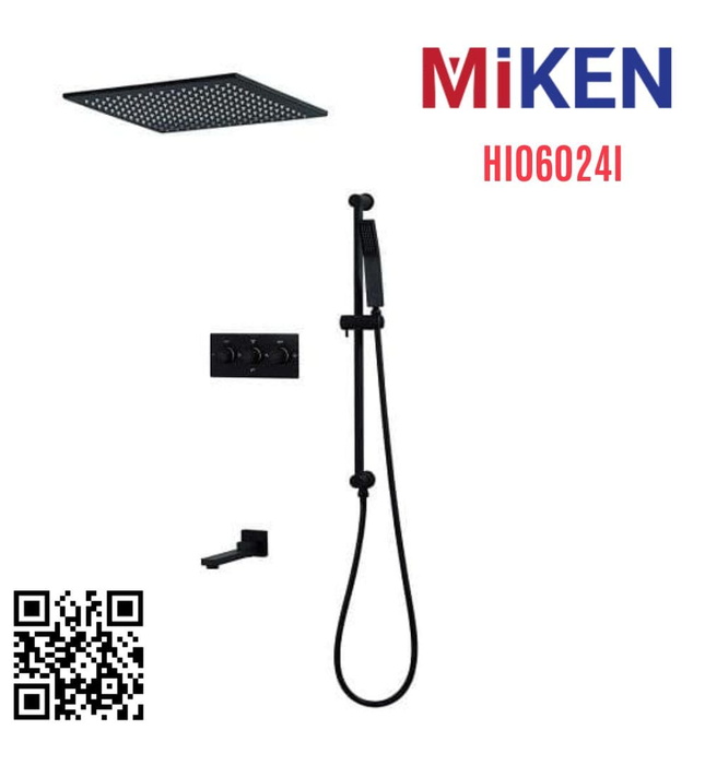 Sen tắm âm tường bát trần màu đen Miken HI06024I