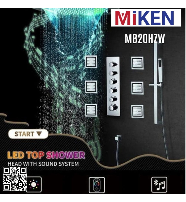 Sen tắm nhiệt độ âm tường massage Miken MB20HZW 