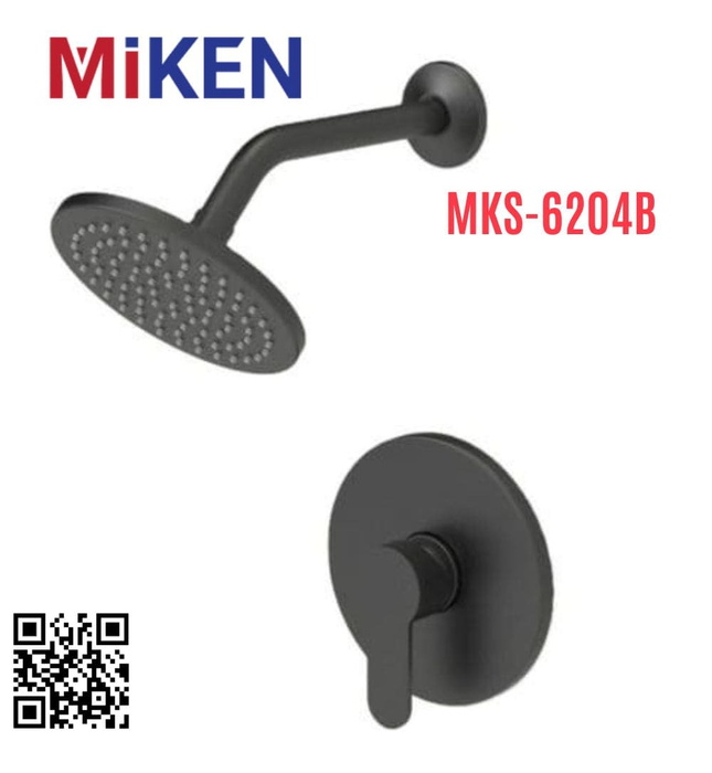Sen tắm âm tường màu đen Miken MKS-6204B