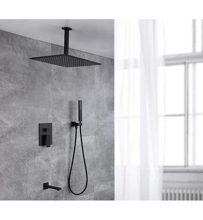 Sen tắm âm tường bát trần màu đen Miken MKSAT-Mix306