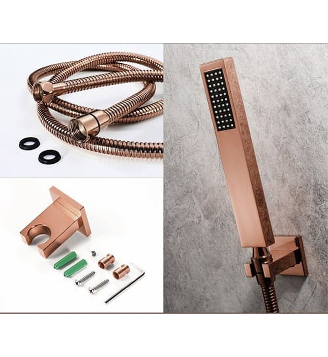 Sen tắm nhiệt độ âm tường màu vàng hồng Miken HI05046T-3B