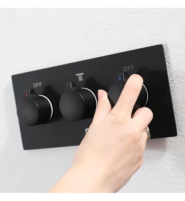 Sen tắm âm tường bát trần màu đen Miken HI06024I