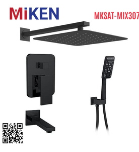 Sen tắm âm tường bát trần màu đen Miken MKSAT-Mix307