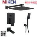 Sen tắm âm tường bát trần màu đen Miken MKSAT-Mix307