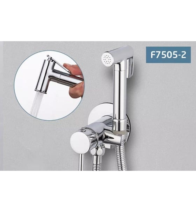 Vòi xịt vệ sinh nóng lạnh âm tường Miken F-7505W-2