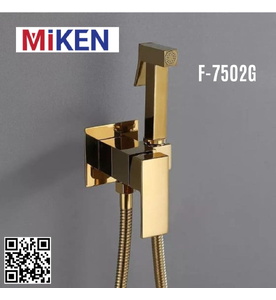 Vòi xịt vệ sinh nóng lạnh màu vàng hồng Miken F-7502G