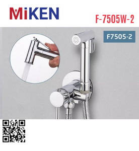 Vòi xịt vệ sinh nóng lạnh âm tường Miken F-7505W-2