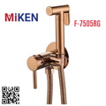 Vòi xịt vệ sinh nóng lạnh màu vàng hồng Miken F-7505RG