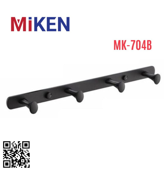 Móc  treo 4 vấu màu đen Miken MK-704B
