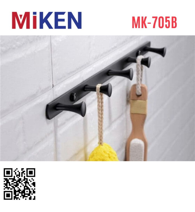Móc  treo 5 vấu màu đen Miken MK-705B