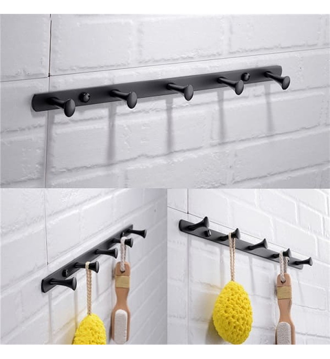 Móc  treo 6 vấu màu đen Miken MK-706B